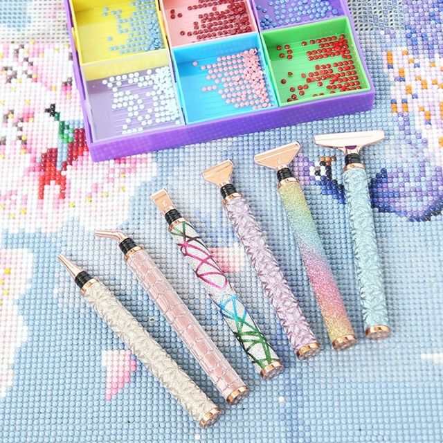 Glitter 5D Diamond Painting Pen Point Drill Pens Metal Replace Pen Head  Cross Stitch DIY Craft Diamond Painting Accessories - AliExpress